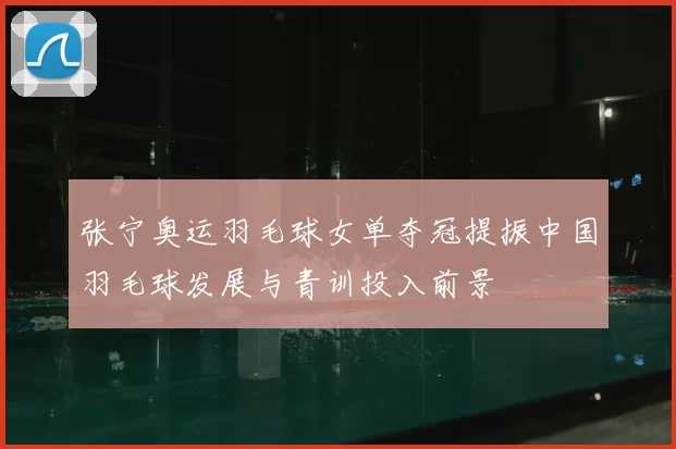 张宁奥运羽毛球女单夺冠提振中国羽毛球发展与青训投入前景